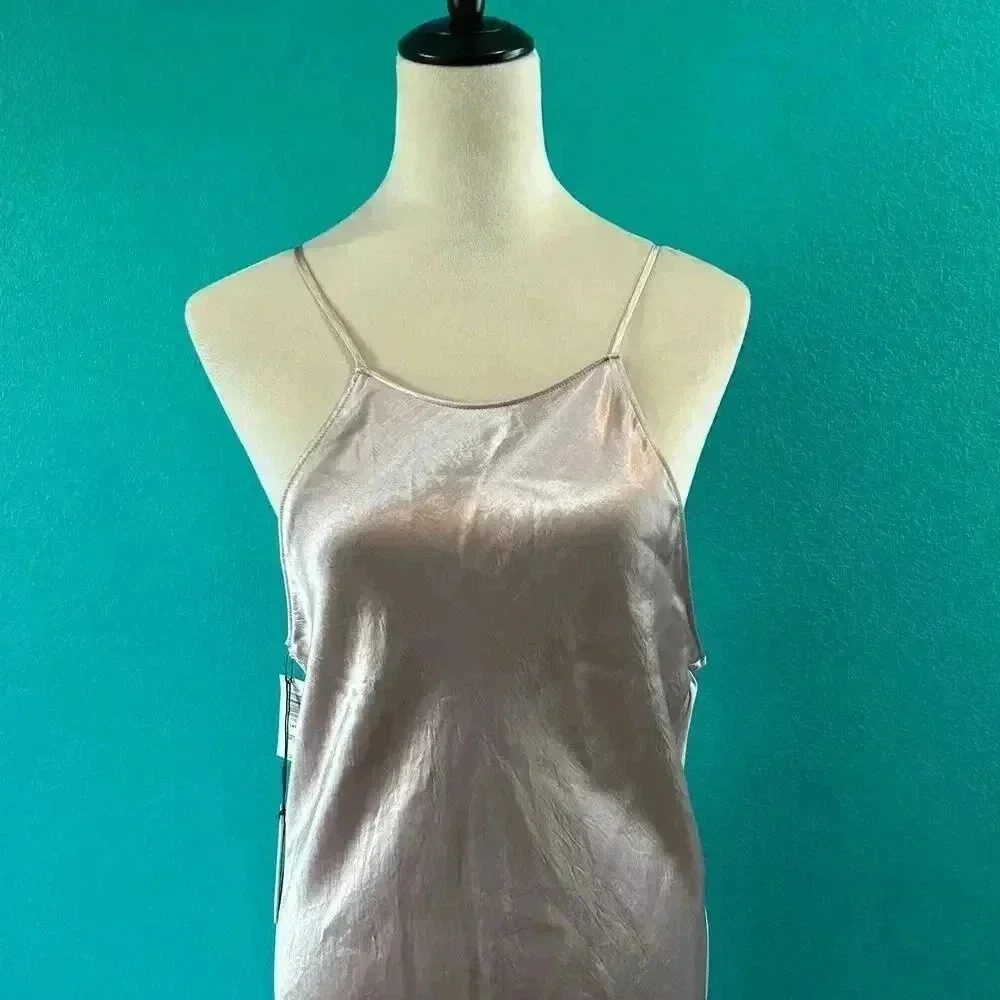 NWT Aritzia Babaton Lato Dress Fawn Pink Midi Cocktail Elegant Wedding Size L - Picture 3 of 6
